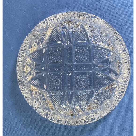 Vintage Nucut Imperial Glass Bowl 6.5" Sawtooth Edge Grandma's Candy Bowl - Picture 4 of 5